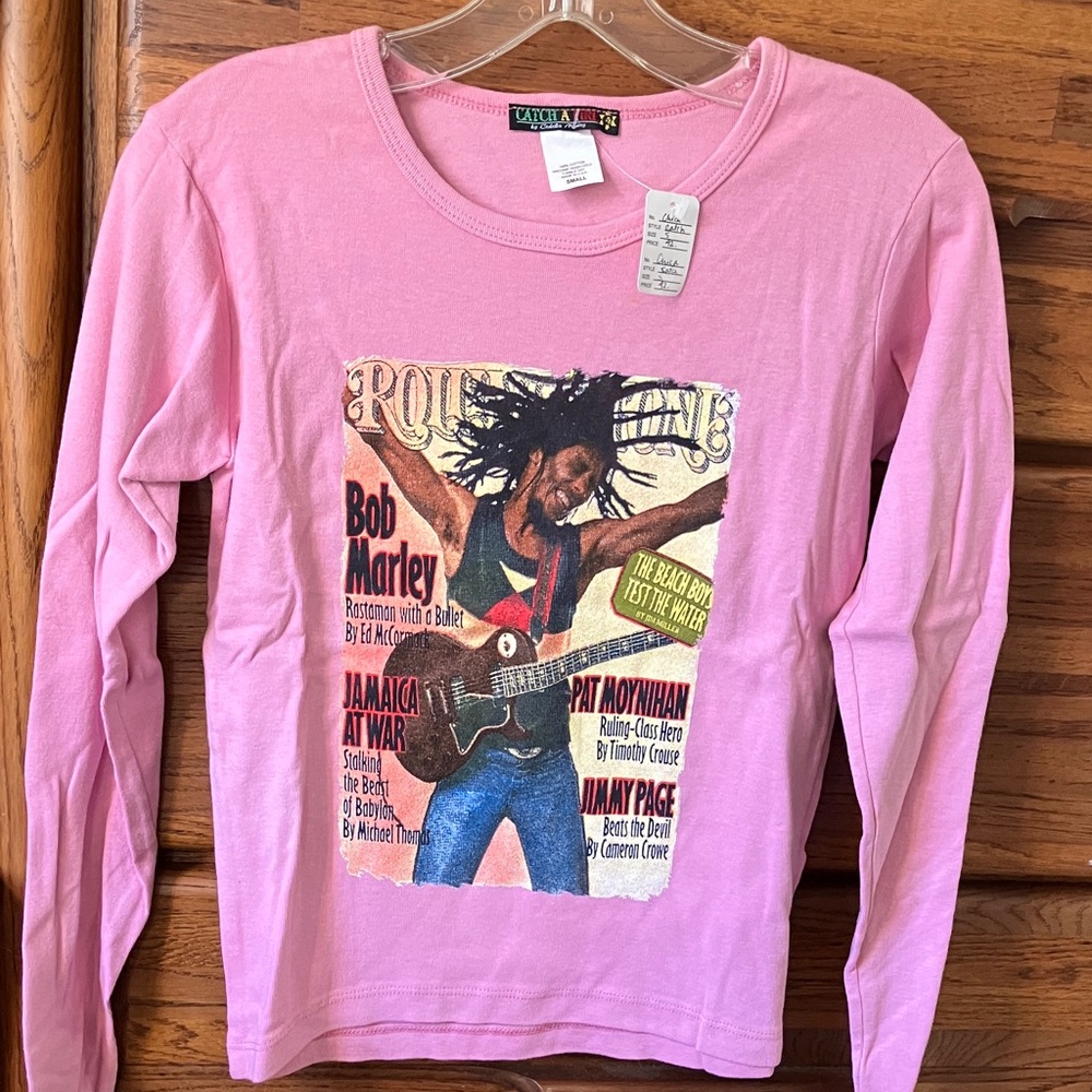 Pink Long Sleeve Graphic Tee